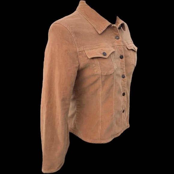 A•M•I• Button-Up Fitted Buttoned Pockets Corduroy Jacket Women’s LG VTG - Picture 7 of 16